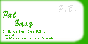 pal basz business card